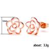 Hot-selling New Models, Sweet Japanese and Korean Student Temperament Style Camellia Women's Stud Earrings and Ear Jewelry