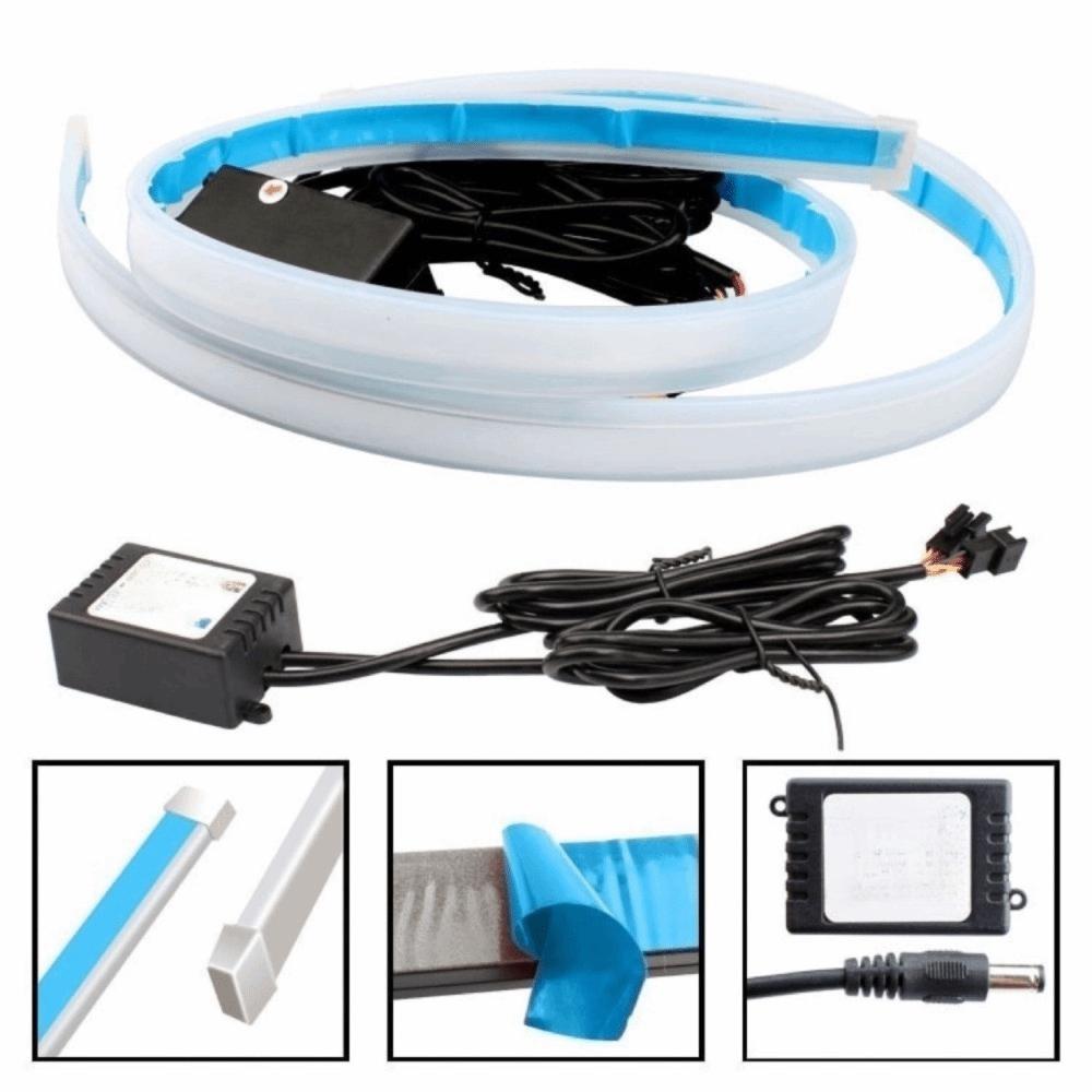 APP Control RGB LED Strip 12V Atmosphere Foot Light Waterproof Car Running Lights Moto