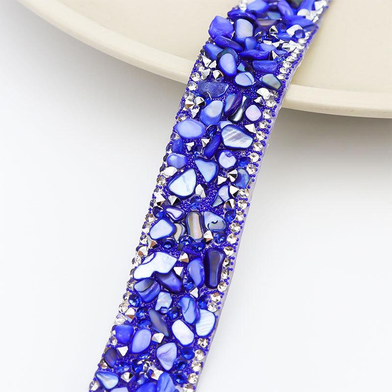 1 Yard Colorful Self Adhesive Crystal Rhinestone Trim Colorful Stone Diamond Sticker Sewing Drill Tape Diy Dress Car Phone Decor