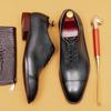 Three-Joint Oxford Leather Shoes Men'S Genuine Leather Cowhide Inner Pointed Business Dress Dinner Clothes Men