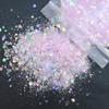 50g/Bag Opal Powder Nail Glitter Pink Purple White Mix Summer Color Nails Art Sequins Flakes Supplies for Nail Makeup Decoration