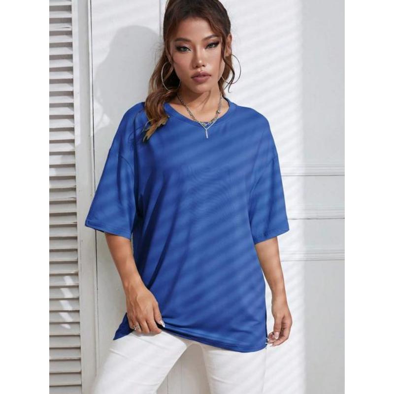 

Однотонные женские футболки с коротким рукавом для фитнеса из хлопка, мягкие, дышащие, удобные, базовые, универсальные, свободные, женские футболки XXXL