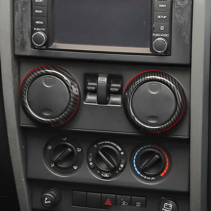 Panel de Control Central, decoración del volante, Kit Interior apto para Jeep Wrangler JK 2007-2010, accesorios para coche