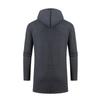 Casual Negocios Nuevo Cárdigan de Punto para Hombre de Largo Medio con Capucha y Acolchado de Terciopelo Grueso