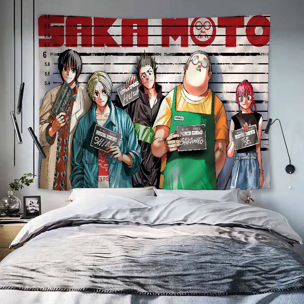 1pc Japanese Anime SsAKAMOTO DdAYS Cartoon Tapestry Wall Hanging Decoration Household Home Decor