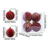 6cm Christmas Balls Set Flocking Xmas Tree Pendants Christmas Spheres Pendant  Party Favors