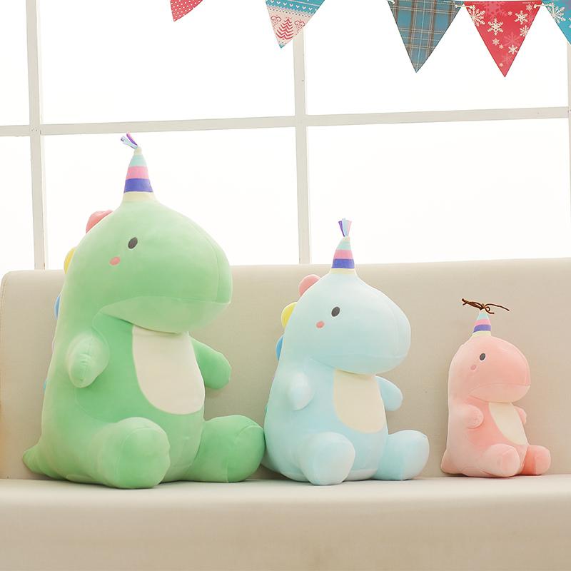 Super Gentle Huggabe Dinosaur Plush Doll Cartoon Stuffed Animal Dino Toy designed for Hug Doll Sleep Pillow Valentine Present