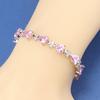 10-Colors Romantic Wedding Zircon Accessories   Jewelry Heart Charm Women/Girl Chain&Link Bracelet For You Gift