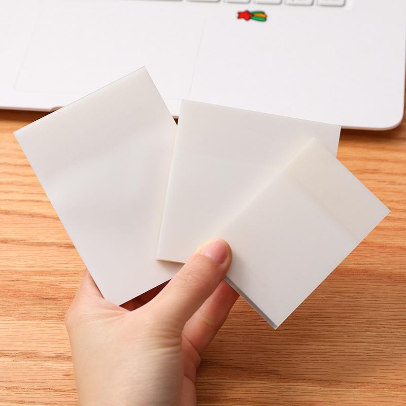 50 Sheets Transparent PET Sticky Note Students Memo School Office Supplies  Marks Sticker Waterproof