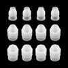 12-Piece Piping Couplers Set - 3 Sizes for Piping Bags & Icing Nozzles (Plastic Standard Couplers, Clear)