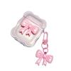Three-dimensional Pink Bow Is Suitable for Apple AirPods1/1/1st Generation Bluetooth Headset Case Pro1 Headset Case.