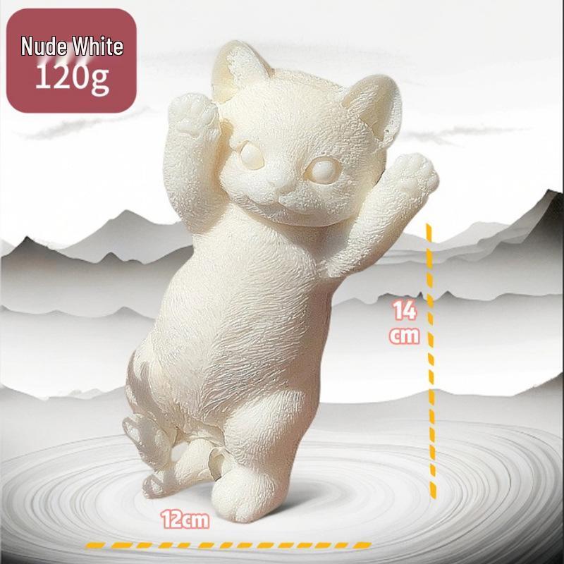 Plüsch-Stoffpuppe Katze Stressspielzeug - Realistische Katzen-Ornament für Büro-Entspannung