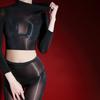 Xiyue Oil Shiny Sexy Split Onesie Ultra-Thin Silky Mood Tight Women'S Stockings Top Full-Body Pantyhose