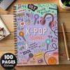 Un Caiet Spiralat K Pop, 100 de Pagini Jurnal K Drama cu Designuri Vibrante, Cadou Ideal pentru Fani, Prieteni, Surori, Perfect pentru Școală, Muncă, Călătorii