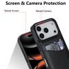 For iPhone 17 Pro Case Card Slot Slim-Fit PU + TPU Mobile Cover
