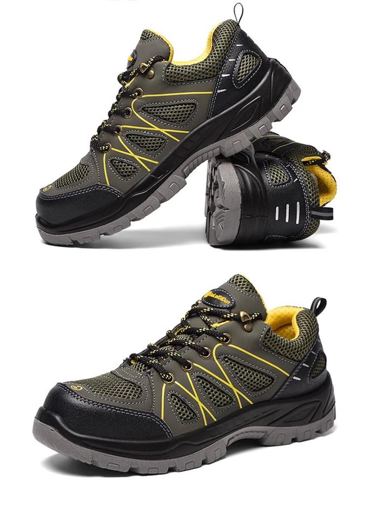 Men's Summer Breathable Work Shoes - Anti-Smash, Anti-Puncture, Oil & Acid Resistant, Odor-Free, Comfortable, Wear-Resistant.