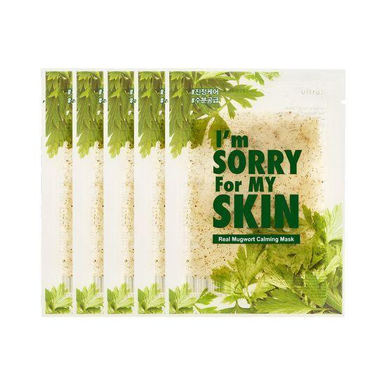 ULTRU I'm Sorry for My Skin Real Mugwort Soothing Mask Promotion (4 Sheets + 1 Additional Sheet)