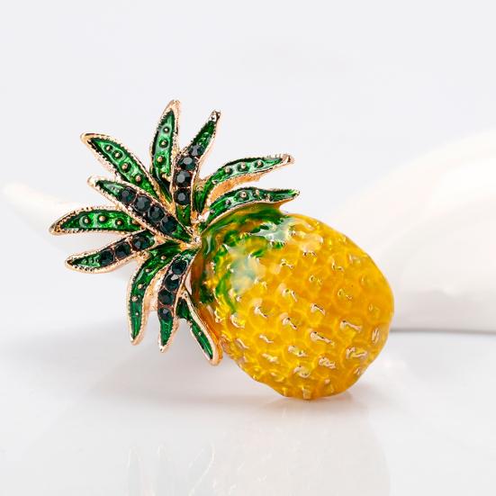 Creative Fruit Pineapple Brooch Pin Shirt Scarf Dress Women Jewelry Decor Gift