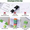 Push clip filling transparent metal clip reusable paper fastener used for documents test papers office binding clips white black 100pcs suppl