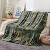 Dschungel-Leopard & Tropisches Blattmuster Fleece-Decke Dunkelgrün Safari-Tier-Überwurf Für Boho-Wohnkultur & Tierwelt-Ästhetik