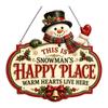 Festive Wooden Christmas Decoration Sign Snowman Reindeer Christmas Hanging Sign Santa Claus Bird Xmas Ornaments Front Door