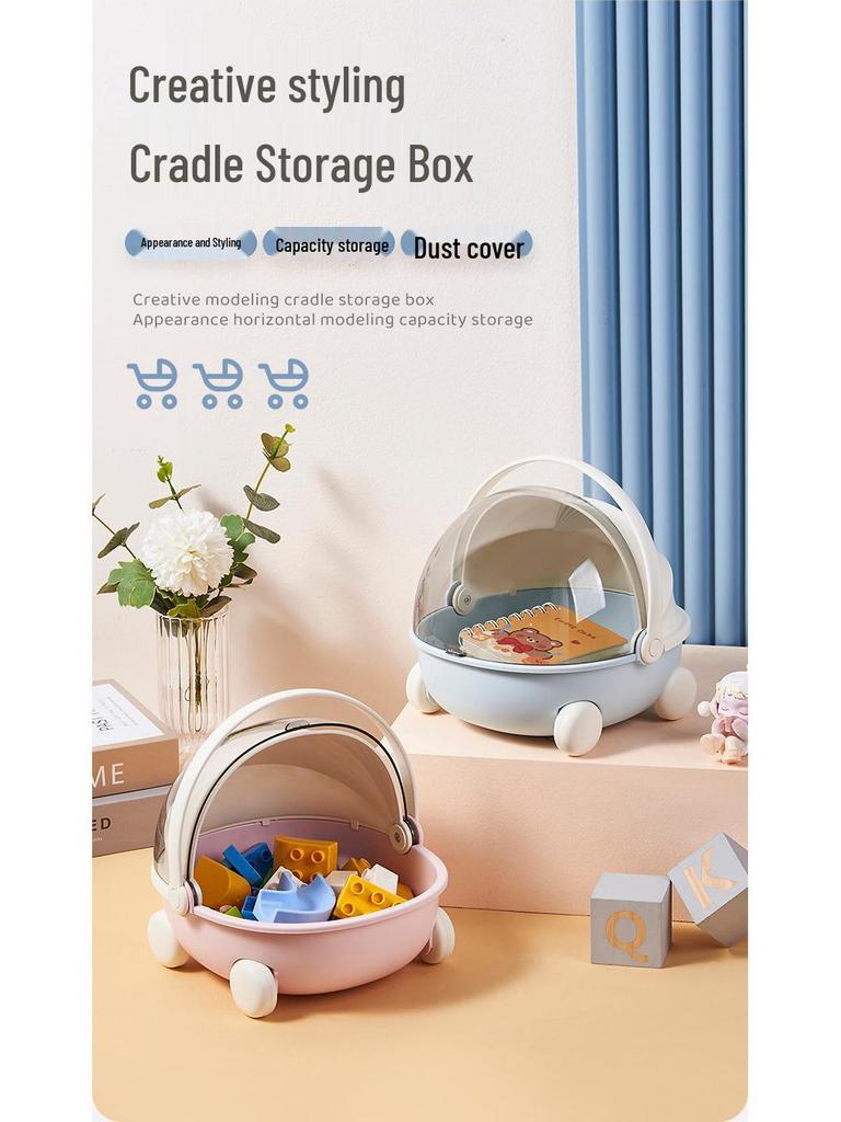 Creative Flip-Top Cartoon Storage Box for Children's Toys and Miscellaneous Items