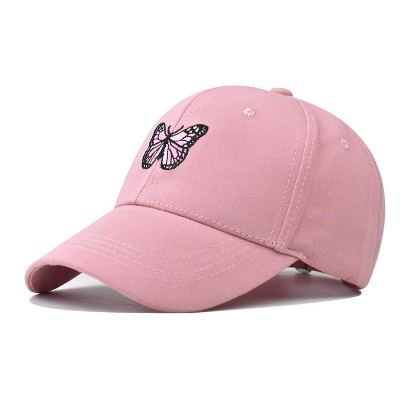 

Embroidery Butterfly Baseball Cap Women s Spring Summer Versatile Sunshade Hat Lace Pattern Baseball Cap 54-61CM рожевий