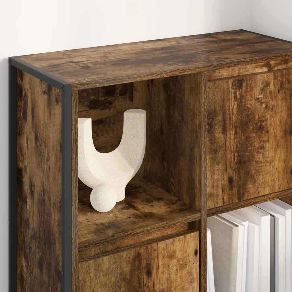 Bookshelf Smoked Oak 68 x 30 x 108.5 cm Particleboard