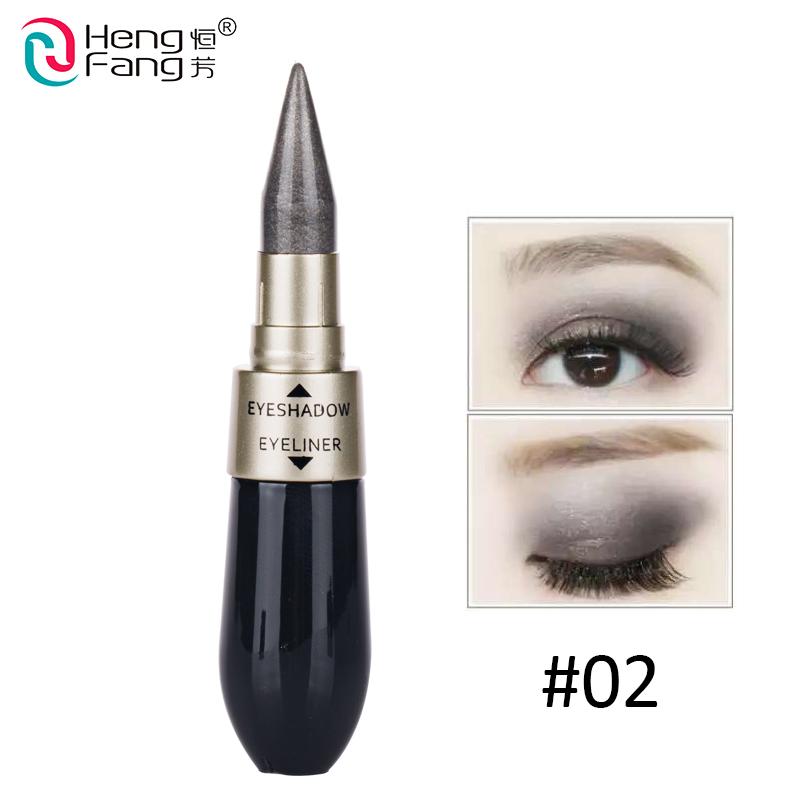 HENGFANG Double-end 6 Colors Eye Shadow and Black Eyeliner 7.5g+1.5g