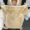 Baby Stroller Outdoor Blanket Autumn Winter Warm Teddy Bear Children's Blanket Multifunctional Windproof Cover Blanket Cloak