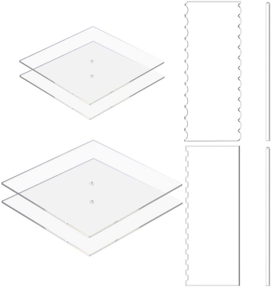 Acrylic Transparent Cake Tray and Scraper