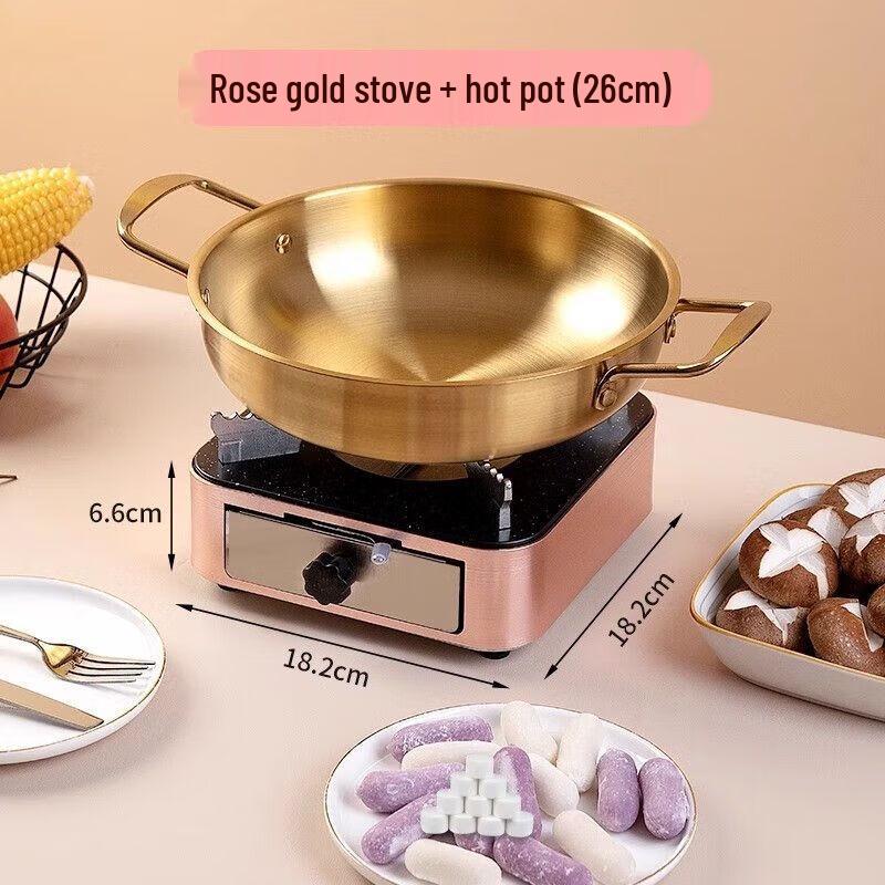 Portable Stainless Steel Alcohol Hot Pot Stove