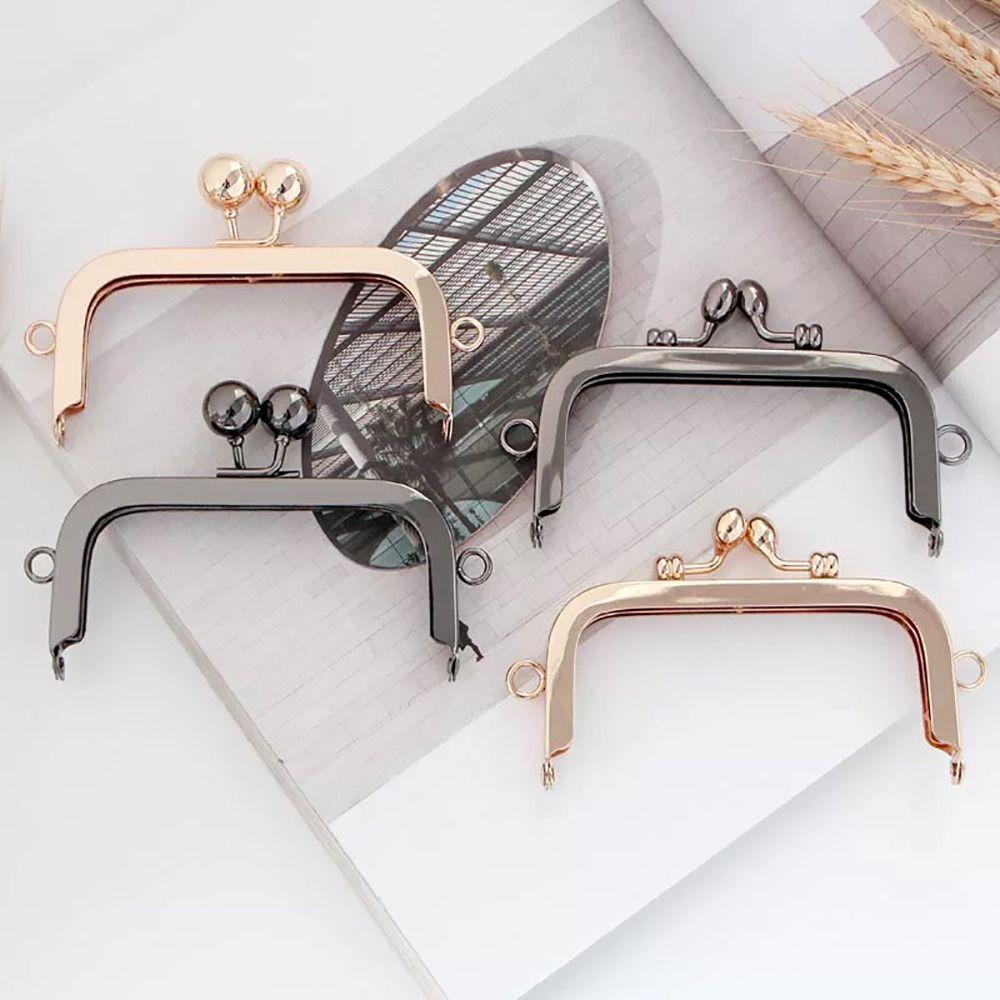 Handle Bag Accessories Metal Purse Frame Kiss Clasp Vintage Bag Kiss Clasp Lock Bag Clasps DIY Craft