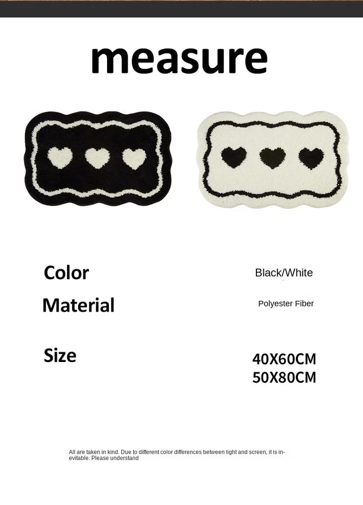 Bathroom non slip absorbent foot pads Living room bathroom soft rug Toilet flocking floor mat shower mat bathroom carpet