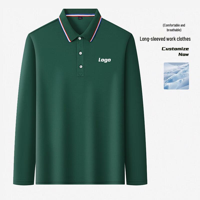 Unisex Fall/Winter Long-Sleeve Polo Shirt
