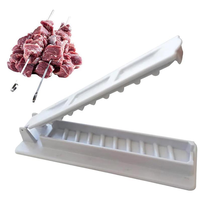 Single Row Kebab Maker Bbq Meat Skewer Machine Kebab Press Maker Reusable Plastic Bbq Skewer Maker Kebab Preparation Bbq Tool