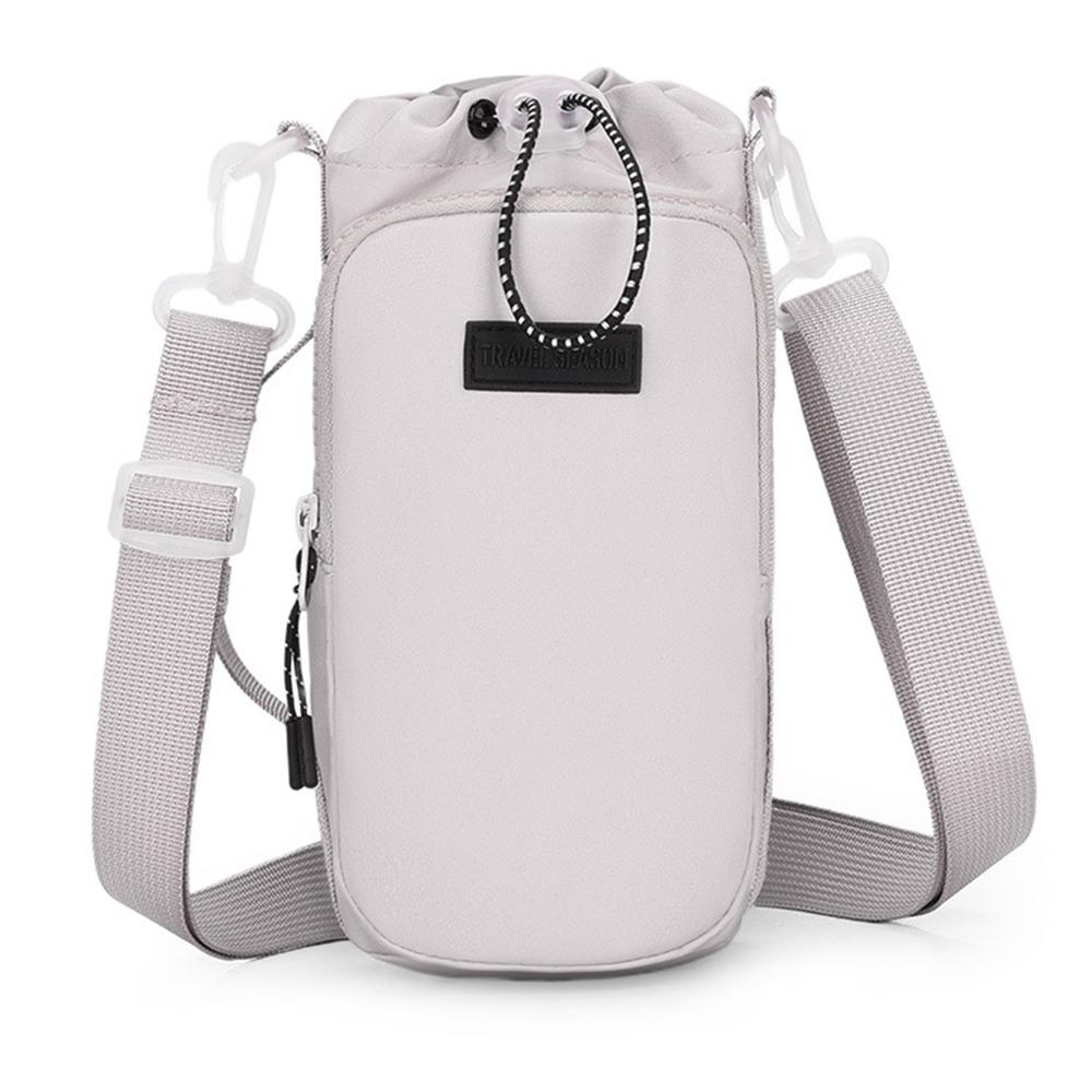 Adjustable Shoulder Strap Portable Cup Sleeve Insulated Protective Cover  Gym