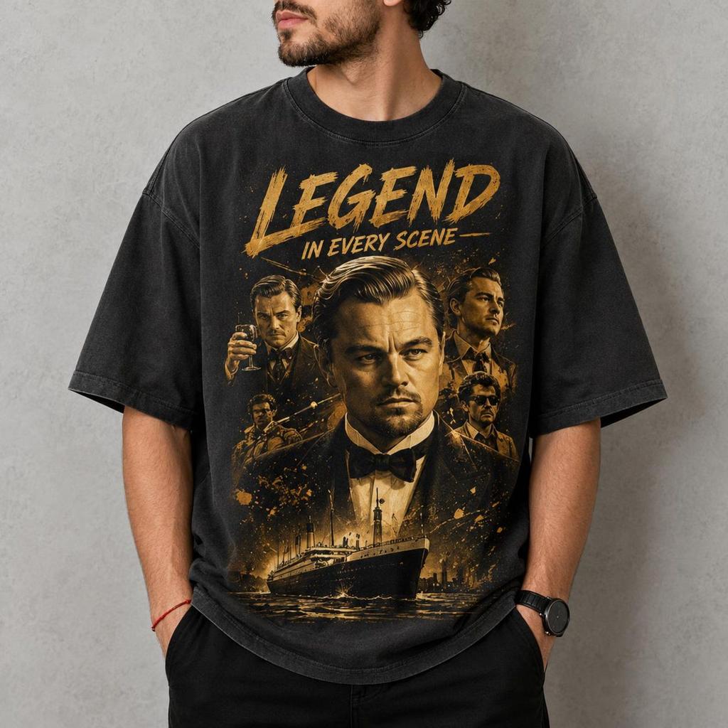 Leonardo DiCaprio Legend in Every Scene T-Shirt, Vintage Movie Graphic Tee, Vintage Cinema Graphic T-Shirt, Classic Actor Movie Shirt