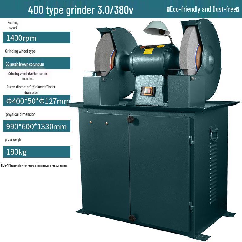 Fujiwara Industrial Grade Bench Grinder with Dust Collector & Knife Sharpener - Vertical, Eco-Friendly Tool
