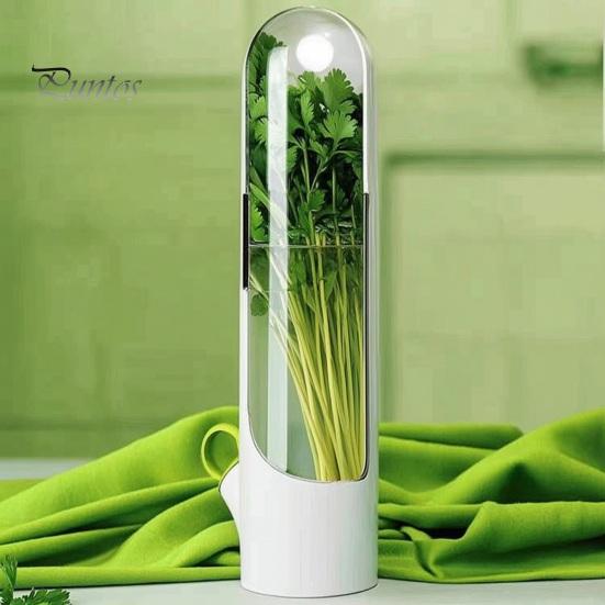 Plant Stem Hydrator Herb Saver for Refrigerator, Pods Cilantro Containers Refrigerator Side Door Storage Fresh Keeper Parsley Asparagus Kitchen