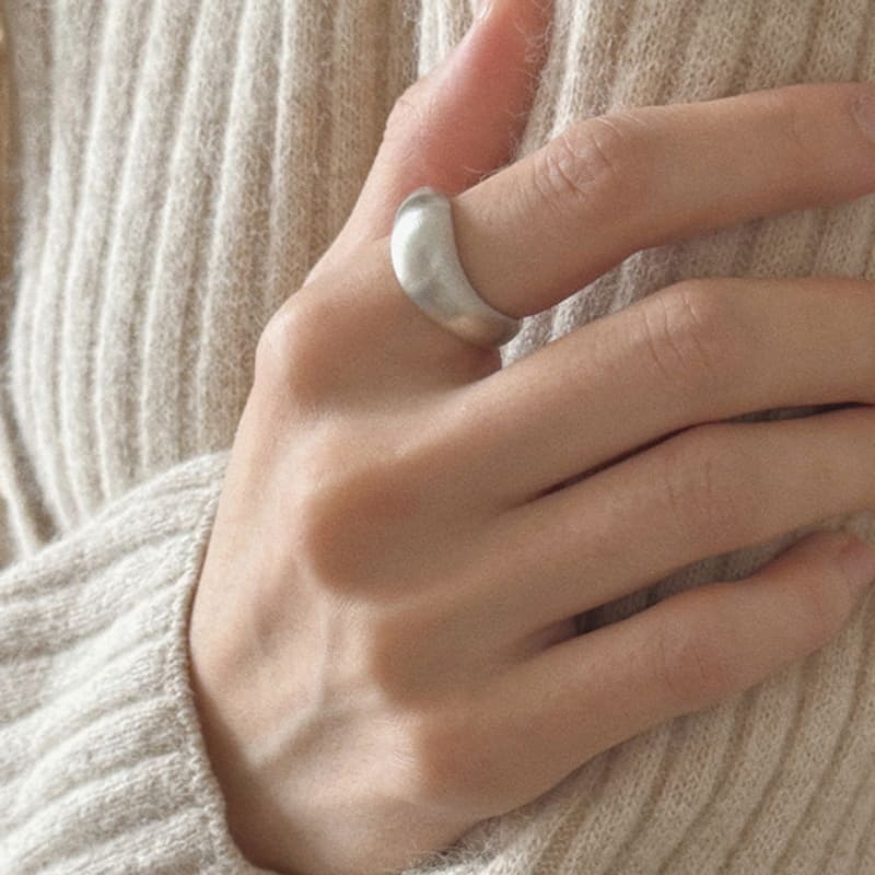 Oar [Silver925] Oar Cloud Volume Ring [Matte Silver]