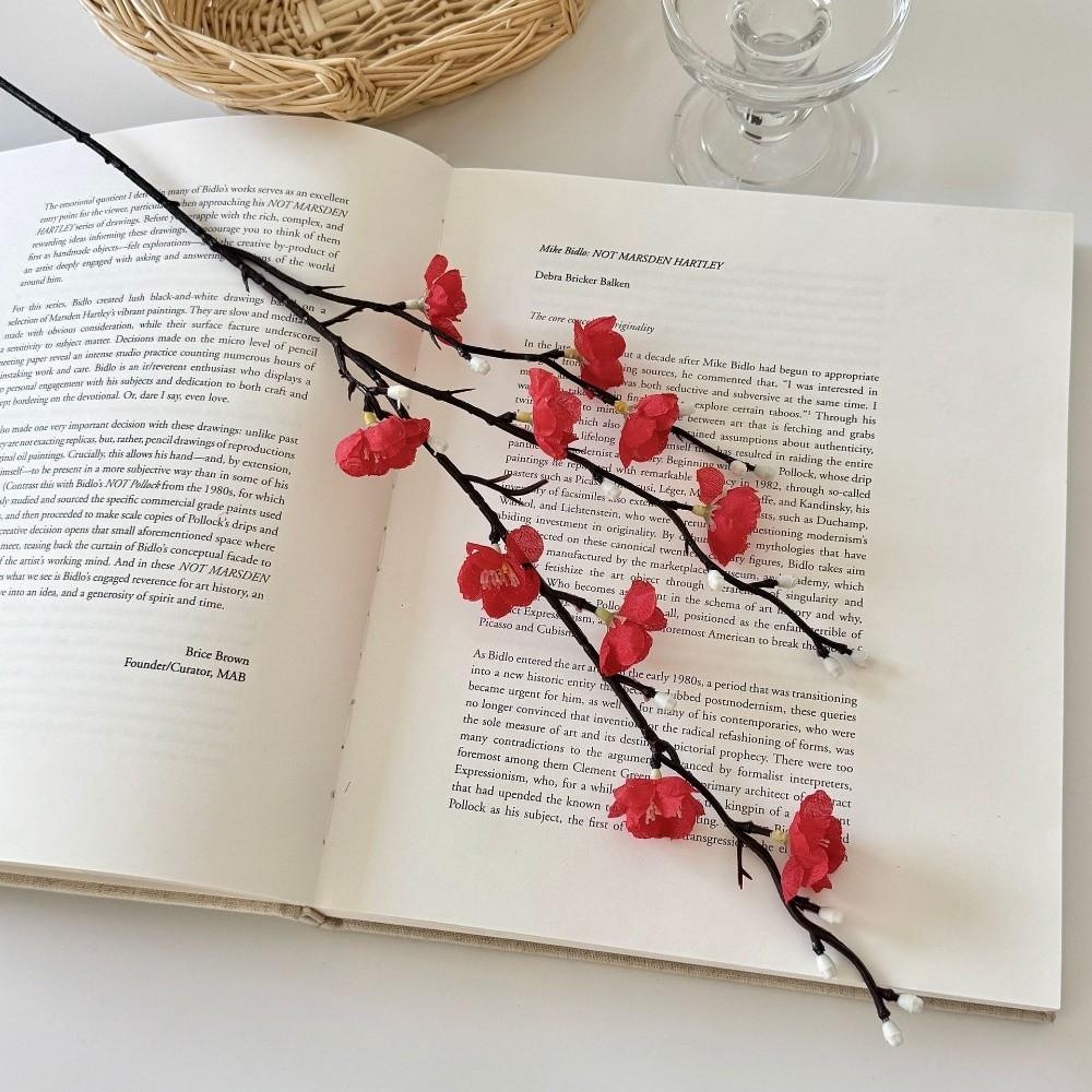 1pcs 54CM Artificial Plum Blossom Plastic DIY Fake Plastic Flower Long Branch Chinese Style Chinese Style Home Decor Home Decor