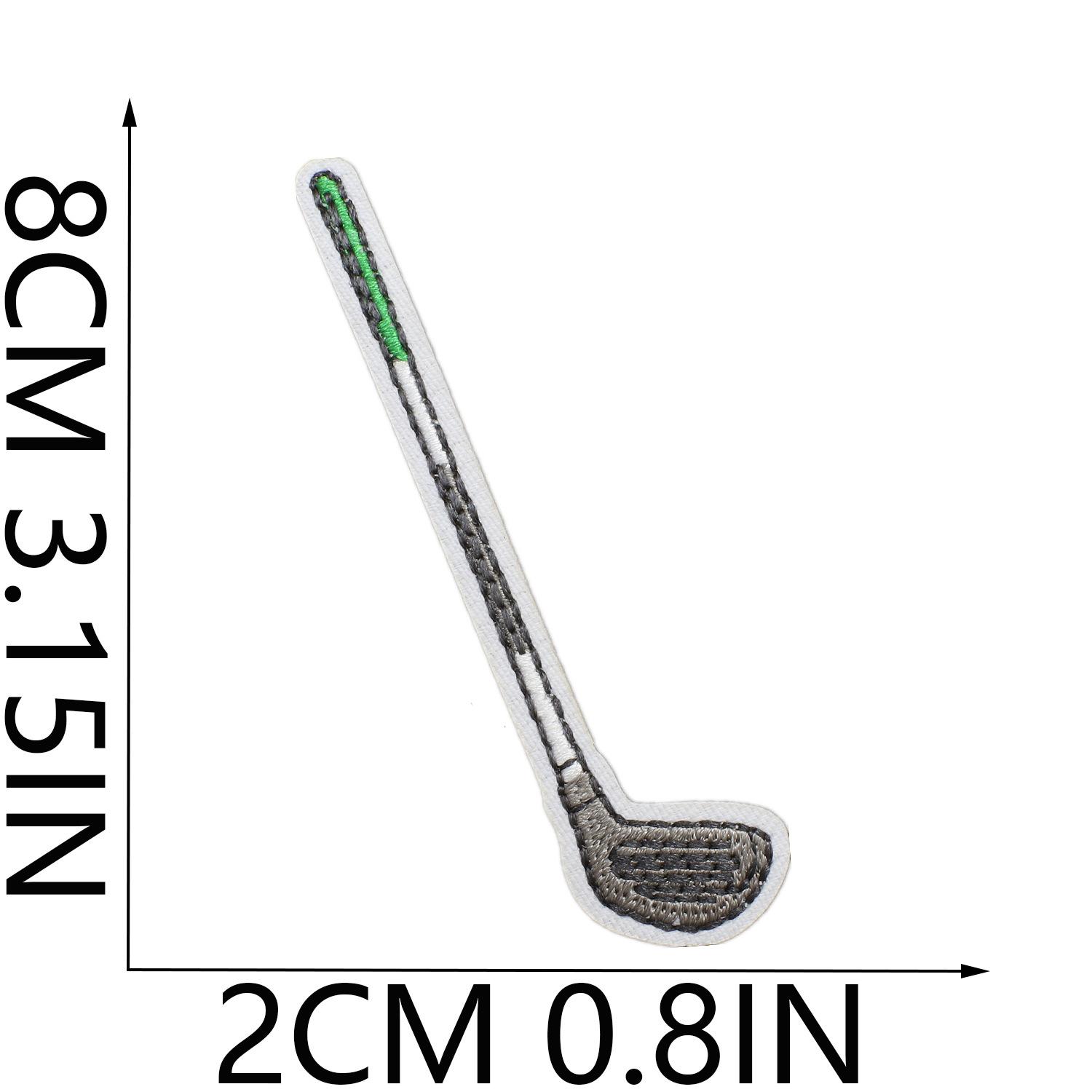 

Golf Embroidery Cloth Sticker Cartoon Club Computer Embroidery Zhang Zai Course Patch Sticker Clothes Decorative Sun Hat No. 7_3 pieces