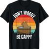 Don'T Worry Be Cappy Funny Retro Sunset Capybara T Shirt