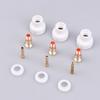4Pcs TIG Welding 1.6/2.4/3.2mm White Ceramic Nozzle Alumina Cup Kit Torches WP17 18 26 Stubby Collets Body Gas Lens Set