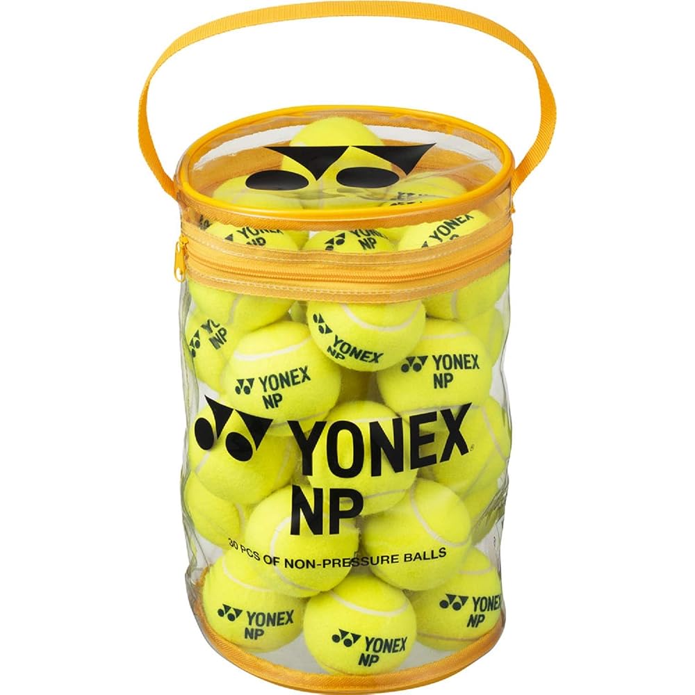 YONEX Tennis Balls Non-Pressurized Yellow 30 Pack Bag