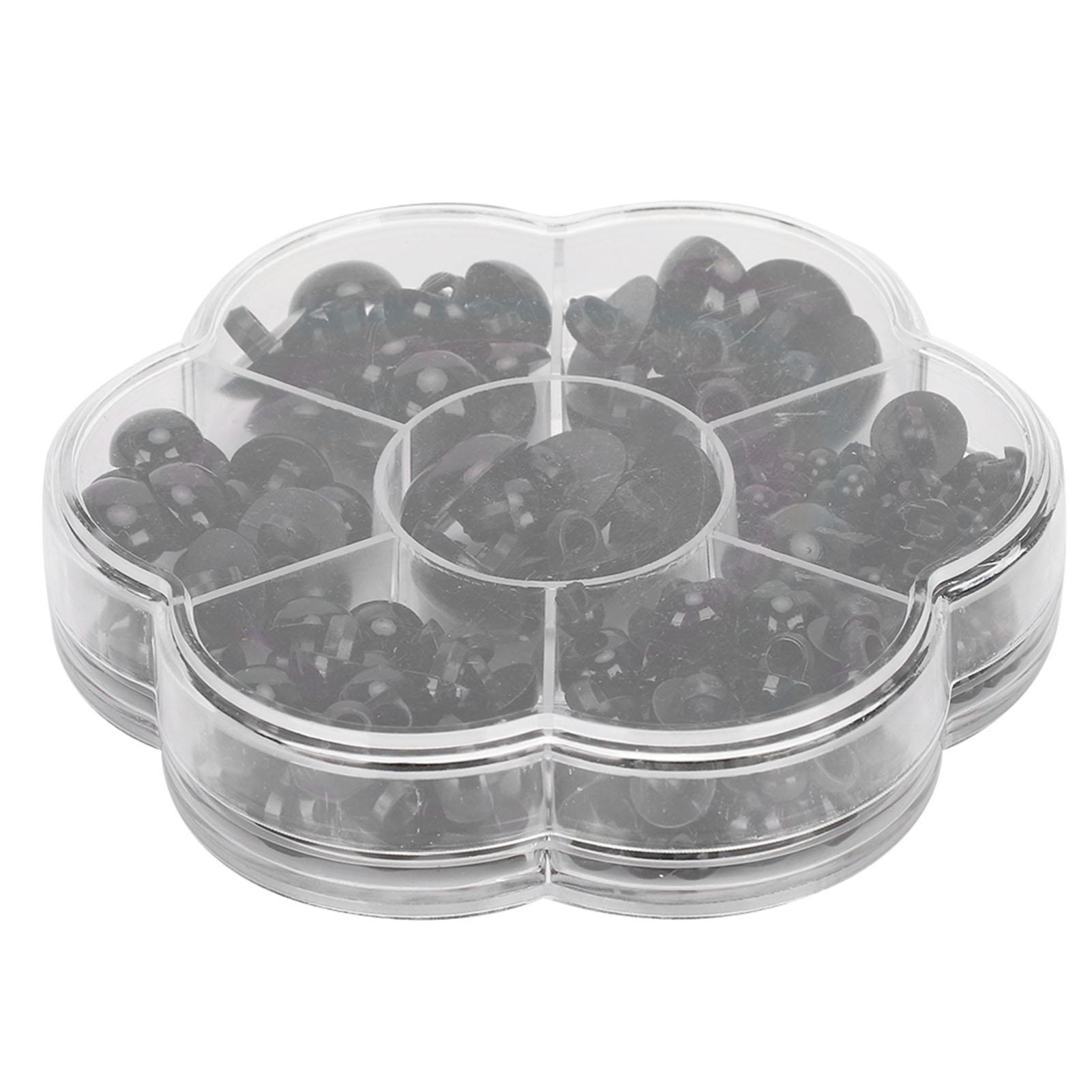 

184pcs DIY Artificial Animal Eyes Black Mushroom Domed Sewing Buttons for Art Craft Kid Toys Accessories