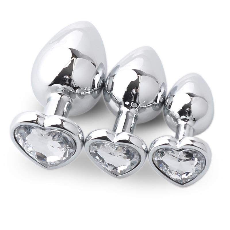 1 Stück 3 Größen Analplug Rund Edelstahl Kristall Buttplug Abnehmbarer Analplug Stimulator Analsex Spielzeug Prostata Massagegerät Dildo