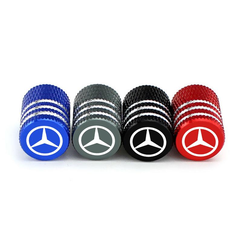 Car Tire Stem Valve Caps Dustproof Air Valve Caps For Mercedes benz E GLK CLS A W204 W213 W221 ML ABR Apple Tree c200 Accessorie OX6