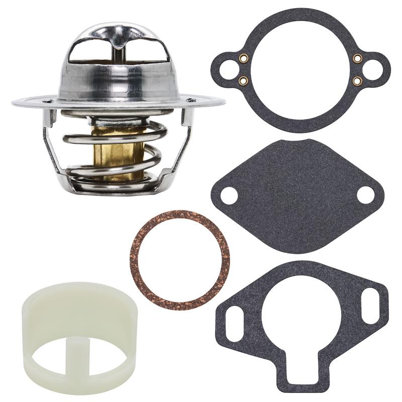 OE 807252Q5 Thermostat Kit Replacement for MerCruiser with Sleeve 160° 4.3L 5.0L 5.7L 7.4L 8.2L 1987 Up ABS And Metal